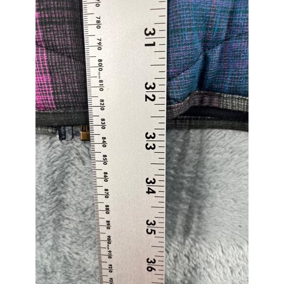 Roxy Women's Colorful Plaid Hooded Vest Medium Zip Up  * - Picture 6 of 8